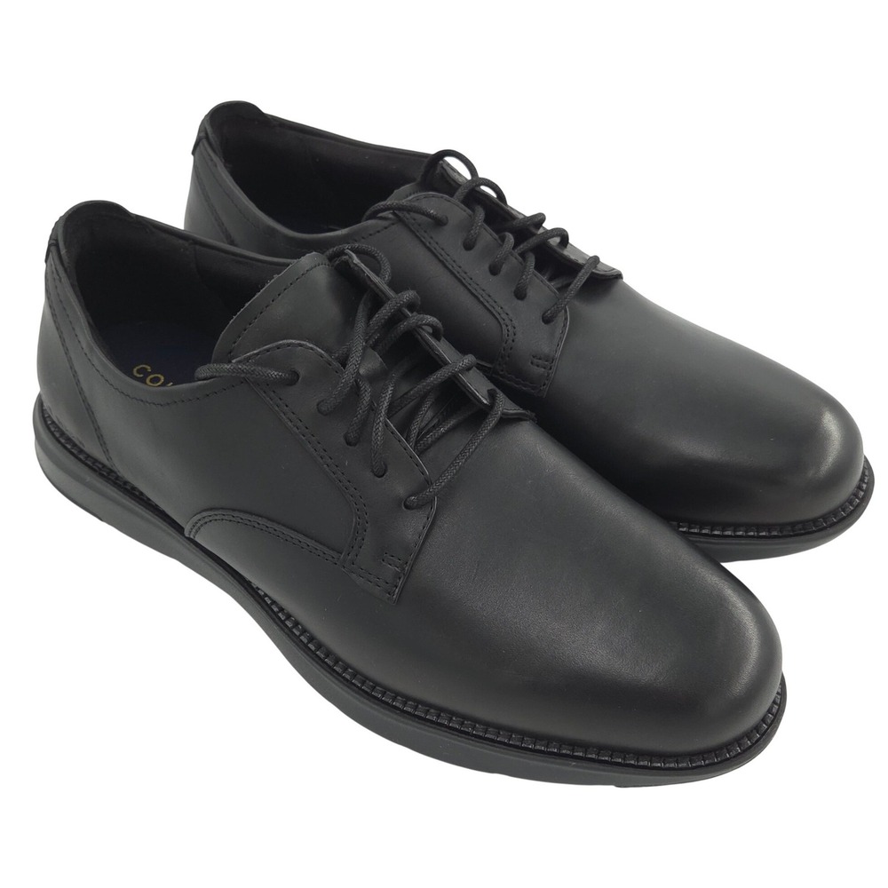 Cole Haan Grand Atlantic Oxford Shoes Men 11 WIDE Black Leather Casual Dress NEW